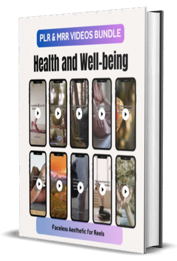 MRR Health and Well-being Videos Bundle, Faceless Marketing Instagram Reels PLR Video