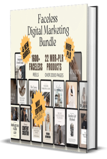 22 Faceless Digital Marketing MRR Products, Faceless Marketing, DFY, Master Resell Rights