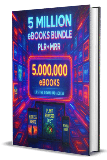 5 Million eBooks Mega Bundle Plr Mrr, Resellable Ebooks, Plr Ebooks Passive Income, Financial Ebooks