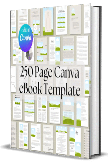 Canva eBook Template, Course WorkBook Template, How to Create e-Book, 250 page book Template