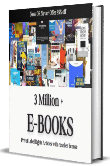 3 Million+ Ebooks + 3 Million PLR Articles Bonus with reseller rights | 3 M Ebooks bundle