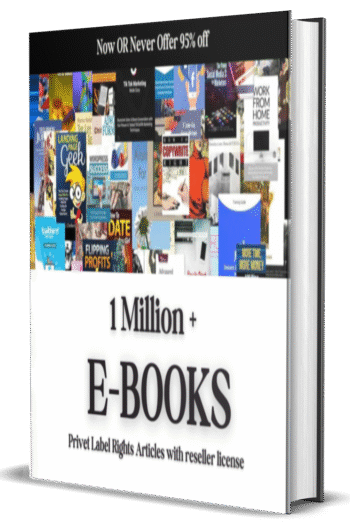 1 Million+ Ebooks + 1 Million PLR Articles Bonus with reseller rights | 1M Ebooks bundle
