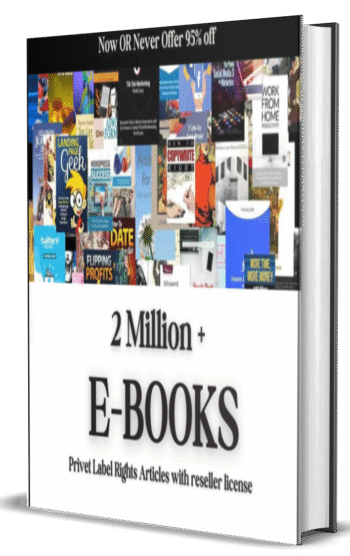 2 Million+ Ebooks + 2 Million PLR Articles Bonus with reseller rights | 2M Ebooks bundle